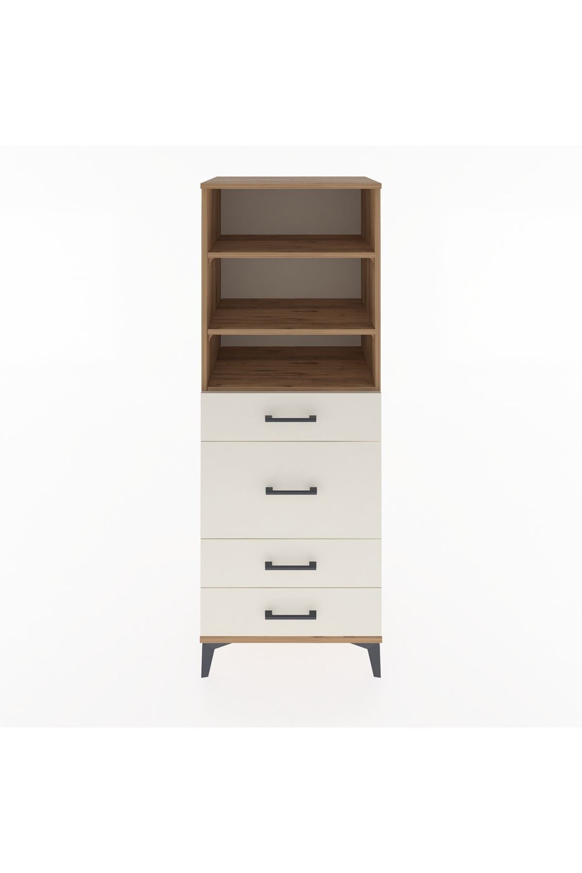 Hyperion Dolap 3 Raflı 4 Çekmeceli 60x44x163 Çam-Aytaşı