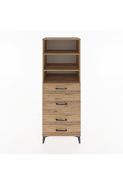 Hyperion Dolap 3 Raflı 4 Çekmeceli 60x44x163 Çam-Çam