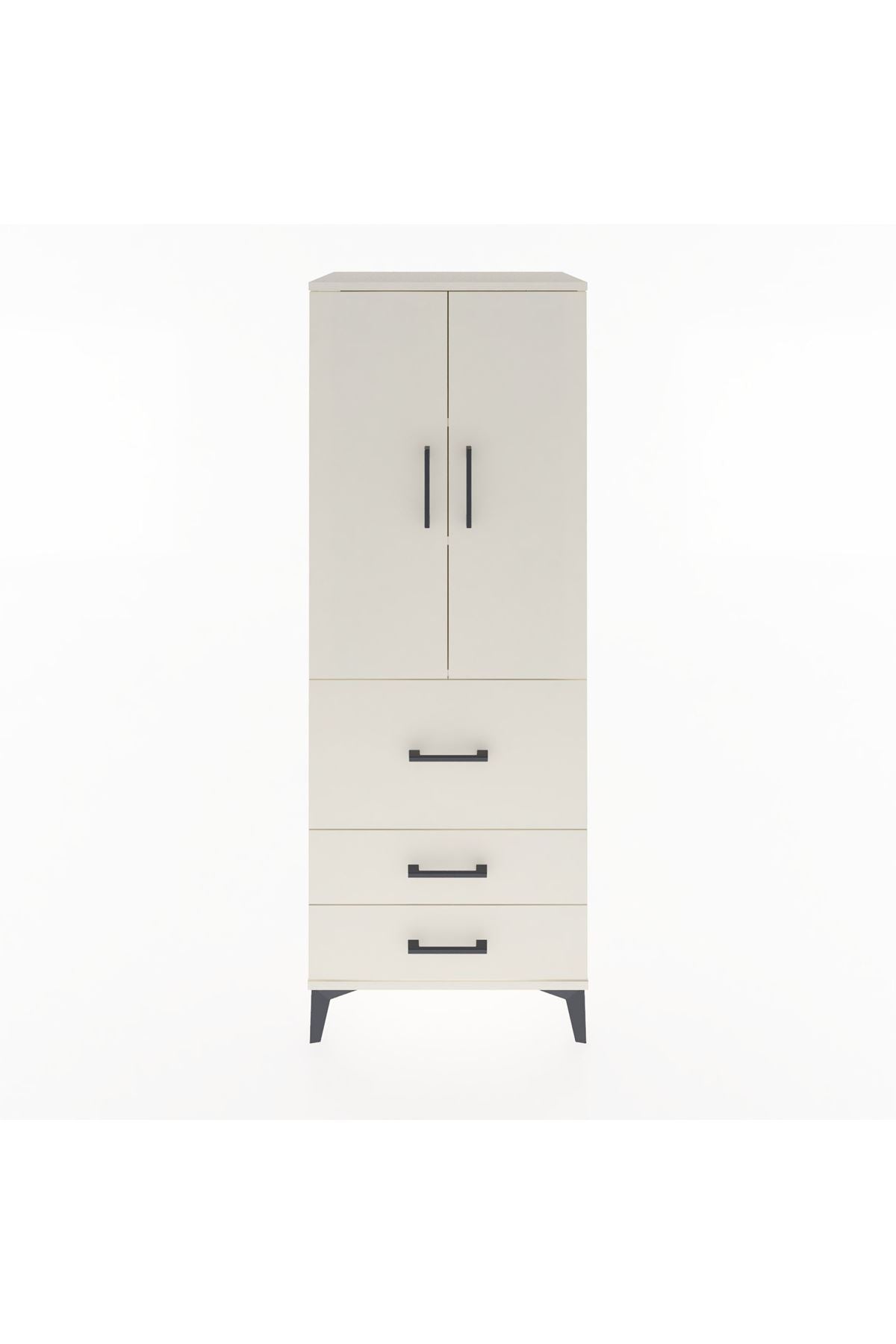 Hyperion Dolap 3 Raflı 3 Çekmeceli 2 Kapaklı 60x44x163 Aytaşı-Aytaşı