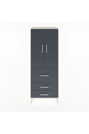 Hyperion Dolap 3 Raflı 3 Çekmeceli 2 Kapaklı 60x44x163 Aytaşı-Antrasit