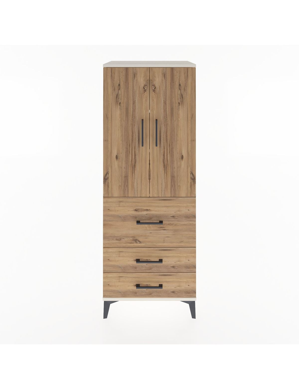 Hyperion Dolap 3 Raflı 3 Çekmeceli 2 Kapaklı 60x44x163 Aytaşı-Çam