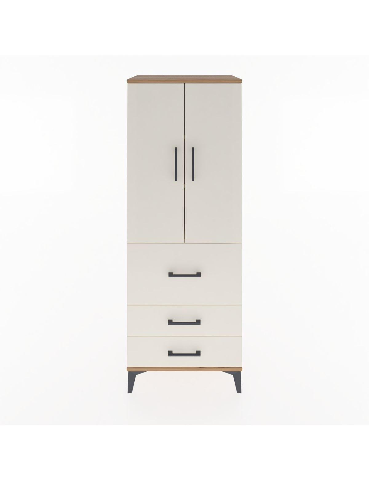 Hyperion Dolap 3 Raflı 3 Çekmeceli 2 Kapaklı 60x44x163 Çam-Aytaşı