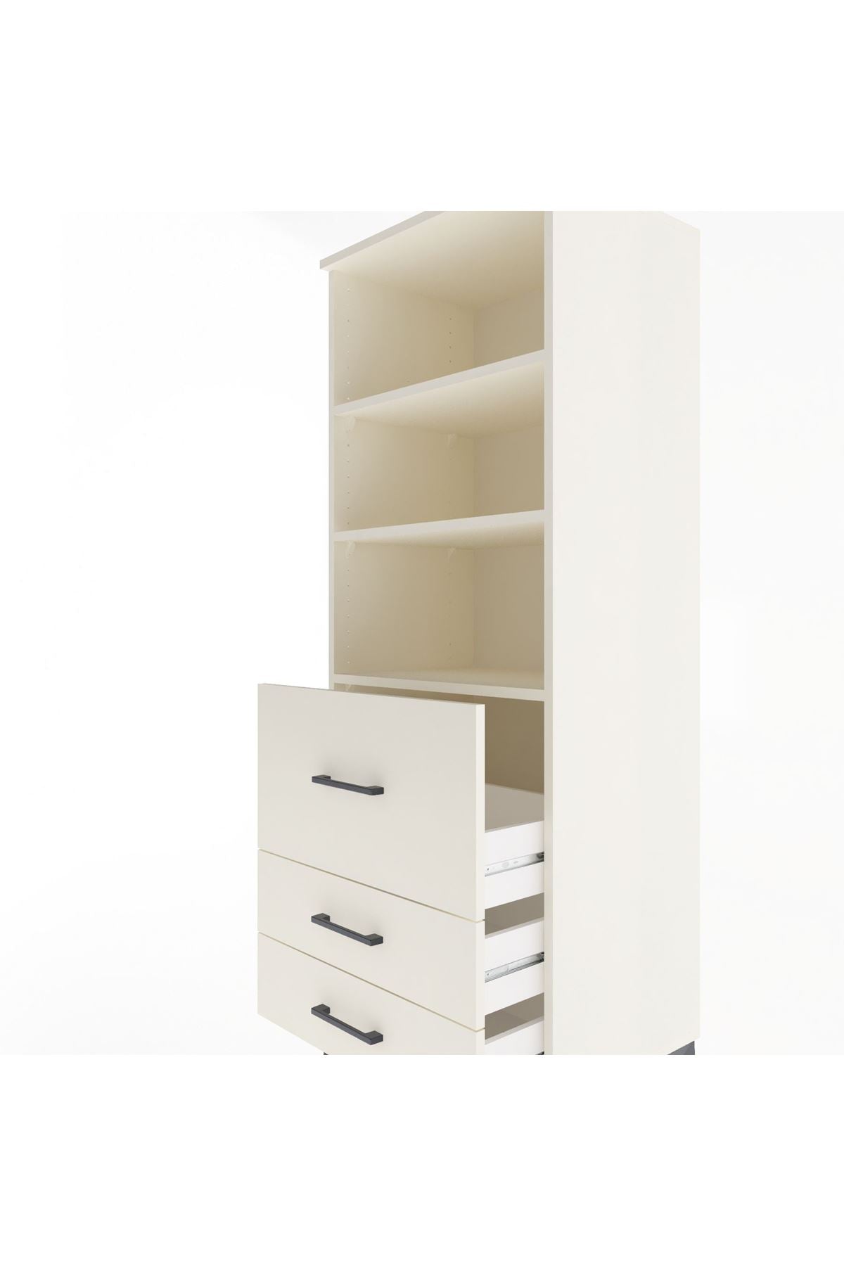 Hyperion Dolap 3 Raflı 3 Çekmeceli 60x44x163 Aytaşı-Aytaşı