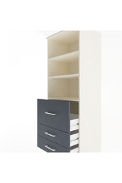 Hyperion Dolap 3 Raflı 3 Çekmeceli 60x44x163 Aytaşı-Antrasit