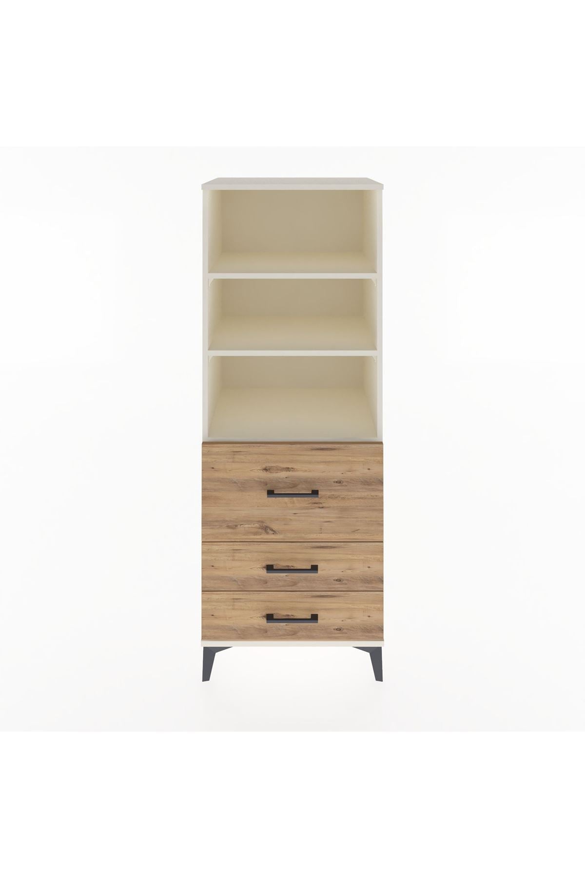 Hyperion Dolap 3 Raflı 3 Çekmeceli 60x44x163 Aytaşı-Çam