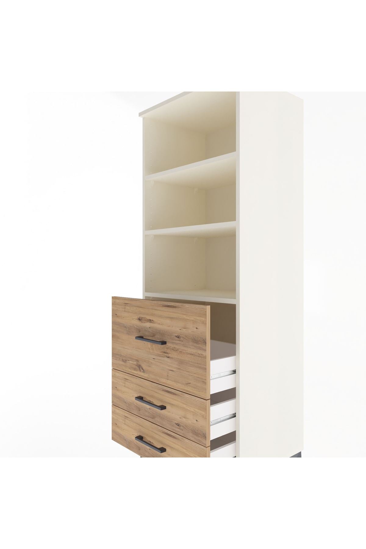 Hyperion Dolap 3 Raflı 3 Çekmeceli 60x44x163 Aytaşı-Çam