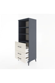 Hyperion Dolap 3 Raflı 3 Çekmeceli 60x44x163 Antrasit-Aytaşı
