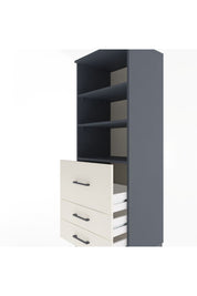 Hyperion Dolap 3 Raflı 3 Çekmeceli 60x44x163 Antrasit-Aytaşı