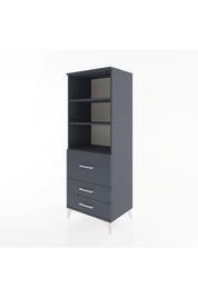 Hyperion Dolap 3 Raflı 3 Çekmeceli 60x44x163 Antrasit-Antrasit