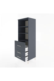 Hyperion Dolap 3 Raflı 3 Çekmeceli 60x44x163 Antrasit-Antrasit