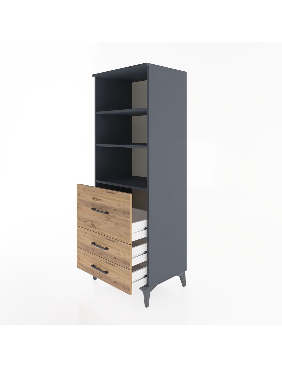 Hyperion Dolap 3 Raflı 3 Çekmeceli 60x44x163 - S53M028V6B