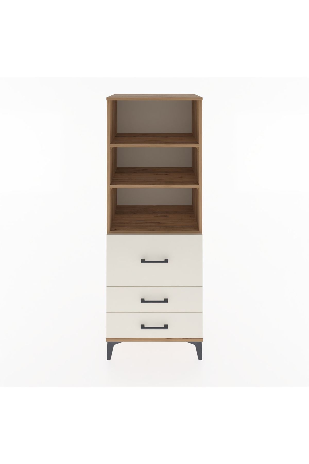 Hyperion Dolap 3 Raflı 3 Çekmeceli 60x44x163 Çam-Aytaşı