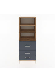 Hyperion Dolap 3 Raflı 3 Çekmeceli 60x44x163 Çam-Antrasit