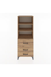 Hyperion Dolap 3 Raflı 3 Çekmeceli 60x44x163 Çam-Çam