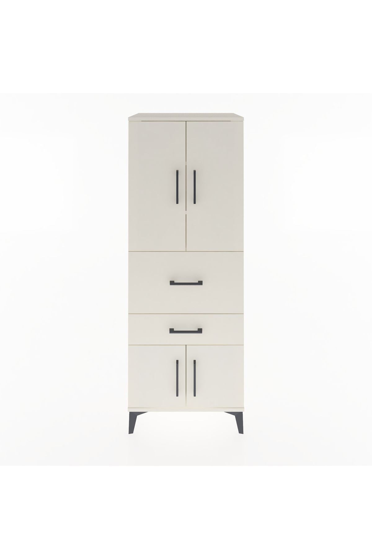 Hyperion Dolap 3 Raflı 2 Çekmeceli 4 Kapaklı 60x44x163 Aytaşı-Aytaşı