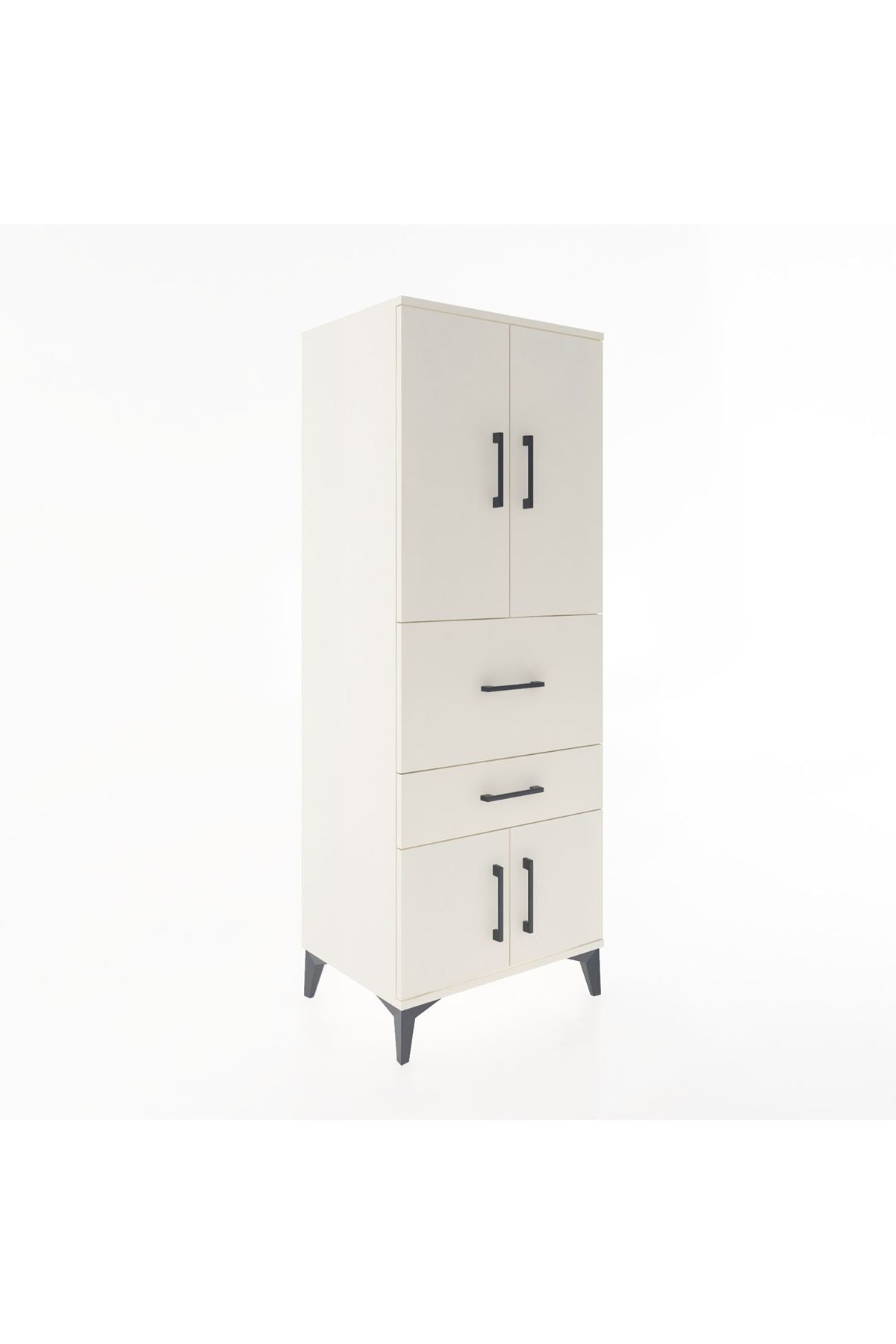 Hyperion Dolap 3 Raflı 2 Çekmeceli 4 Kapaklı 60x44x163 Aytaşı-Aytaşı