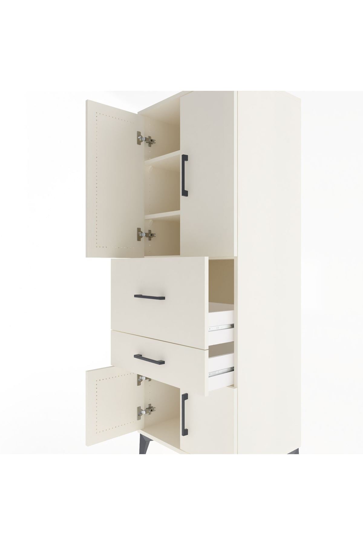 Hyperion Dolap 3 Raflı 2 Çekmeceli 4 Kapaklı 60x44x163 Aytaşı-Aytaşı