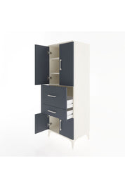 Hyperion Dolap 3 Raflı 2 Çekmeceli 4 Kapaklı 60x44x163 Aytaşı-Antrasit