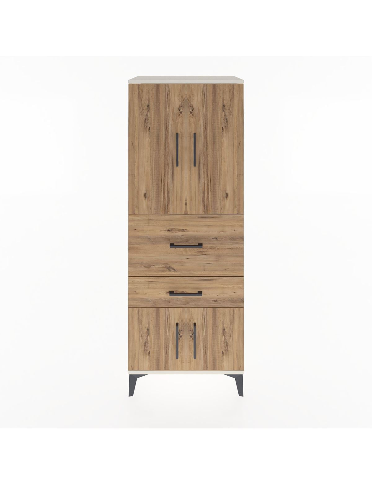 Hyperion Dolap 3 Raflı 2 Çekmeceli 4 Kapaklı 60x44x163 Aytaşı-Çam