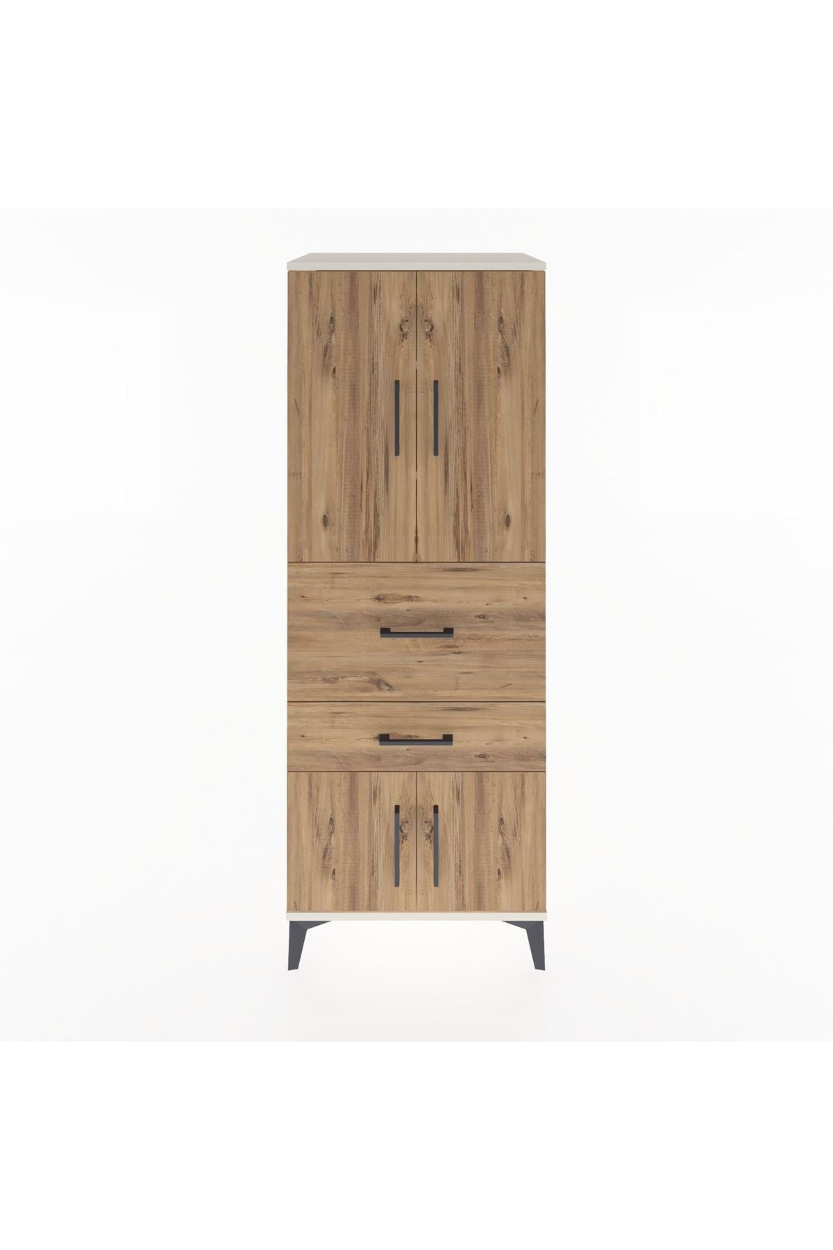 Hyperion Dolap 3 Raflı 2 Çekmeceli 4 Kapaklı 60x44x163 Aytaşı-Çam