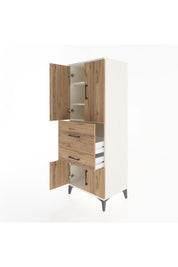 Hyperion Dolap 3 Raflı 2 Çekmeceli 4 Kapaklı 60x44x163 Aytaşı-Çam