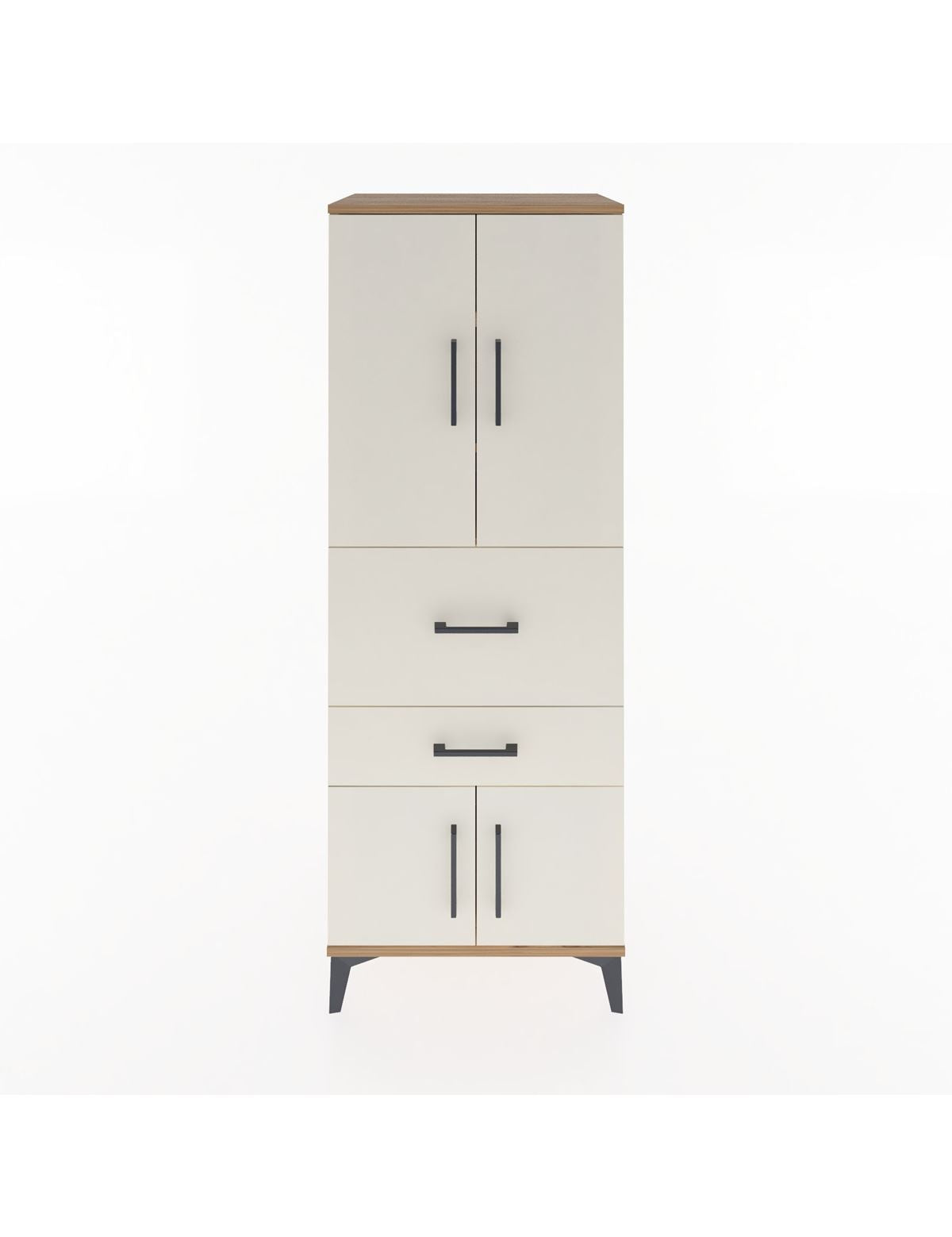 Hyperion Dolap 3 Raflı 2 Çekmeceli 4 Kapaklı 60x44x163 Çam-Aytaşı