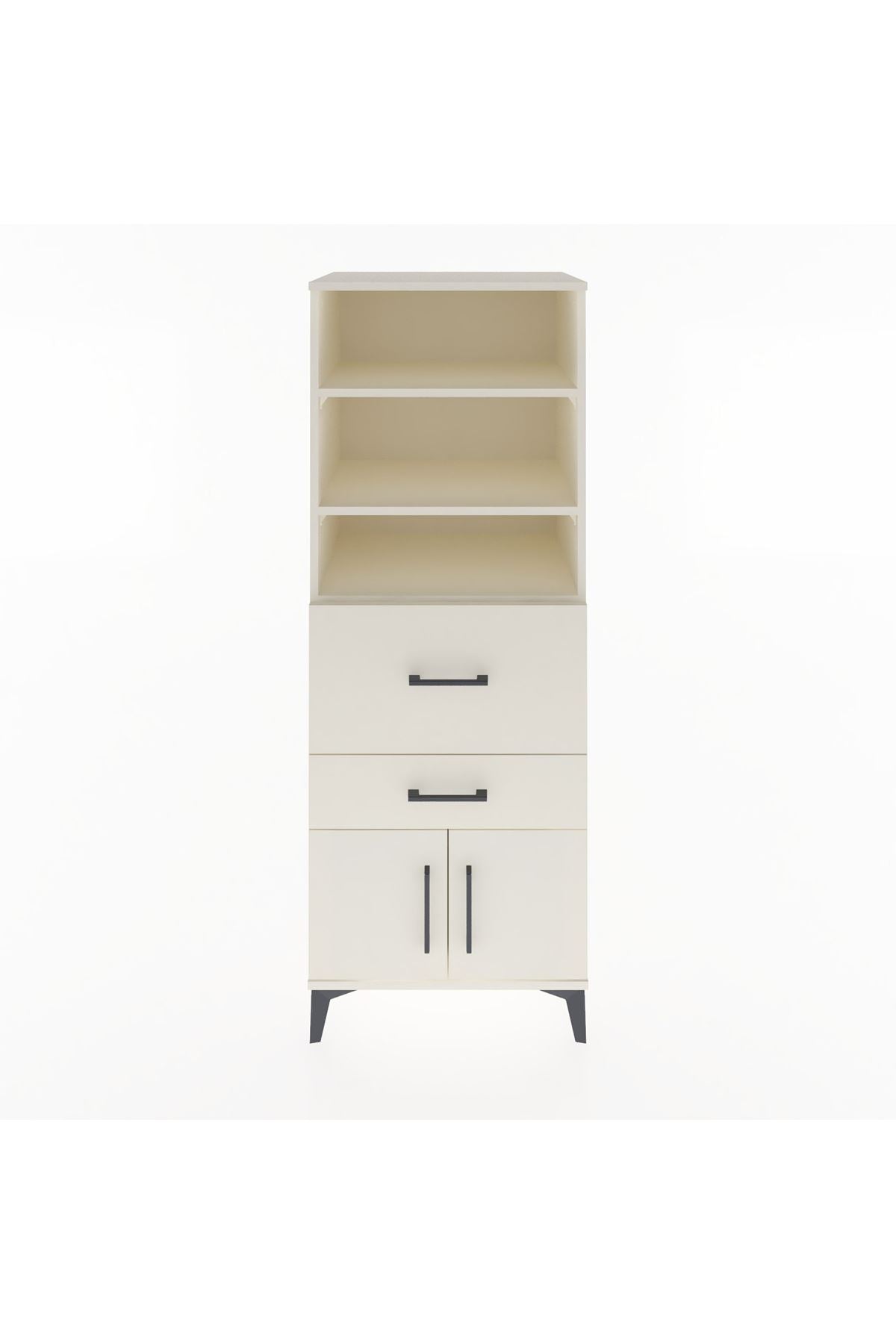 Hyperion Dolap 3 Raflı 2 Çekmeceli 2 Kapaklı 60x44x163 Aytaşı-Aytaşı