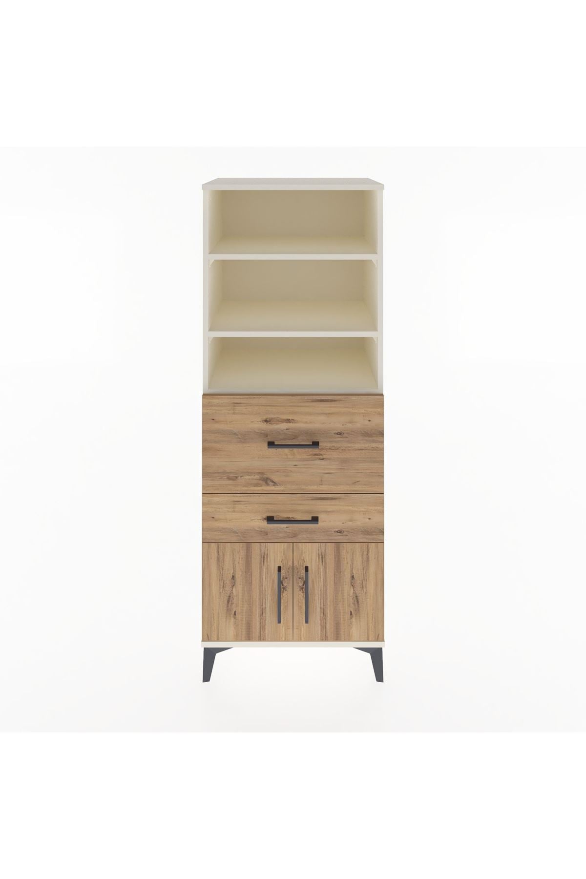 Hyperion Dolap 3 Raflı 2 Çekmeceli 2 Kapaklı 60x44x163 Aytaşı-Çam