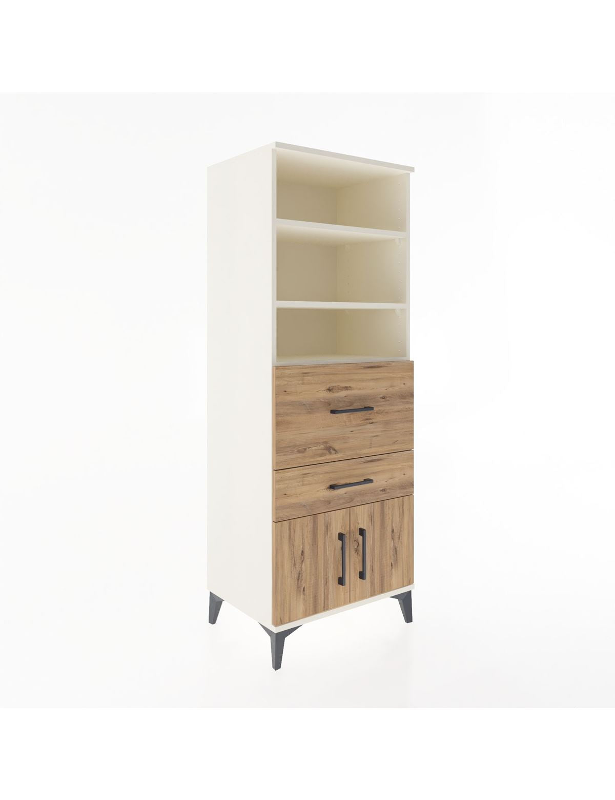 Hyperion Dolap 3 Raflı 2 Çekmeceli 2 Kapaklı 60x44x163 Aytaşı-Çam