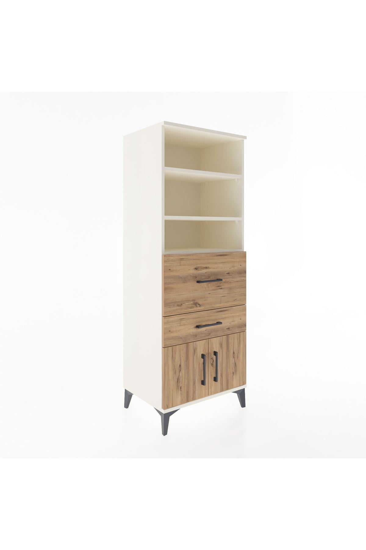 Hyperion Dolap 3 Raflı 2 Çekmeceli 2 Kapaklı 60x44x163 Aytaşı-Çam