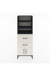 Hyperion Dolap 3 Raflı 2 Çekmeceli 2 Kapaklı 60x44x163 Antrasit-Aytaşı