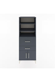 Hyperion Dolap 3 Raflı 2 Çekmeceli 2 Kapaklı 60x44x163 Antrasit-Antrasit
