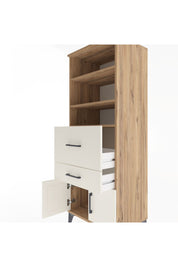 Hyperion Dolap 3 Raflı 2 Çekmeceli 2 Kapaklı 60x44x163 Çam-Aytaşı