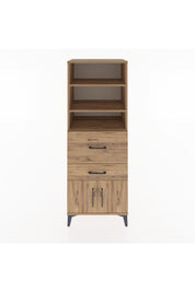 Hyperion Dolap 3 Raflı 2 Çekmeceli 2 Kapaklı 60x44x163 Çam-Çam