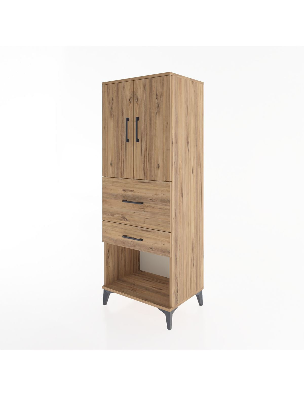 Hyperion Dolap 3 Raflı 2 Çekmeceli 2 Kapaklı 60x44x163 - S53M031V9B