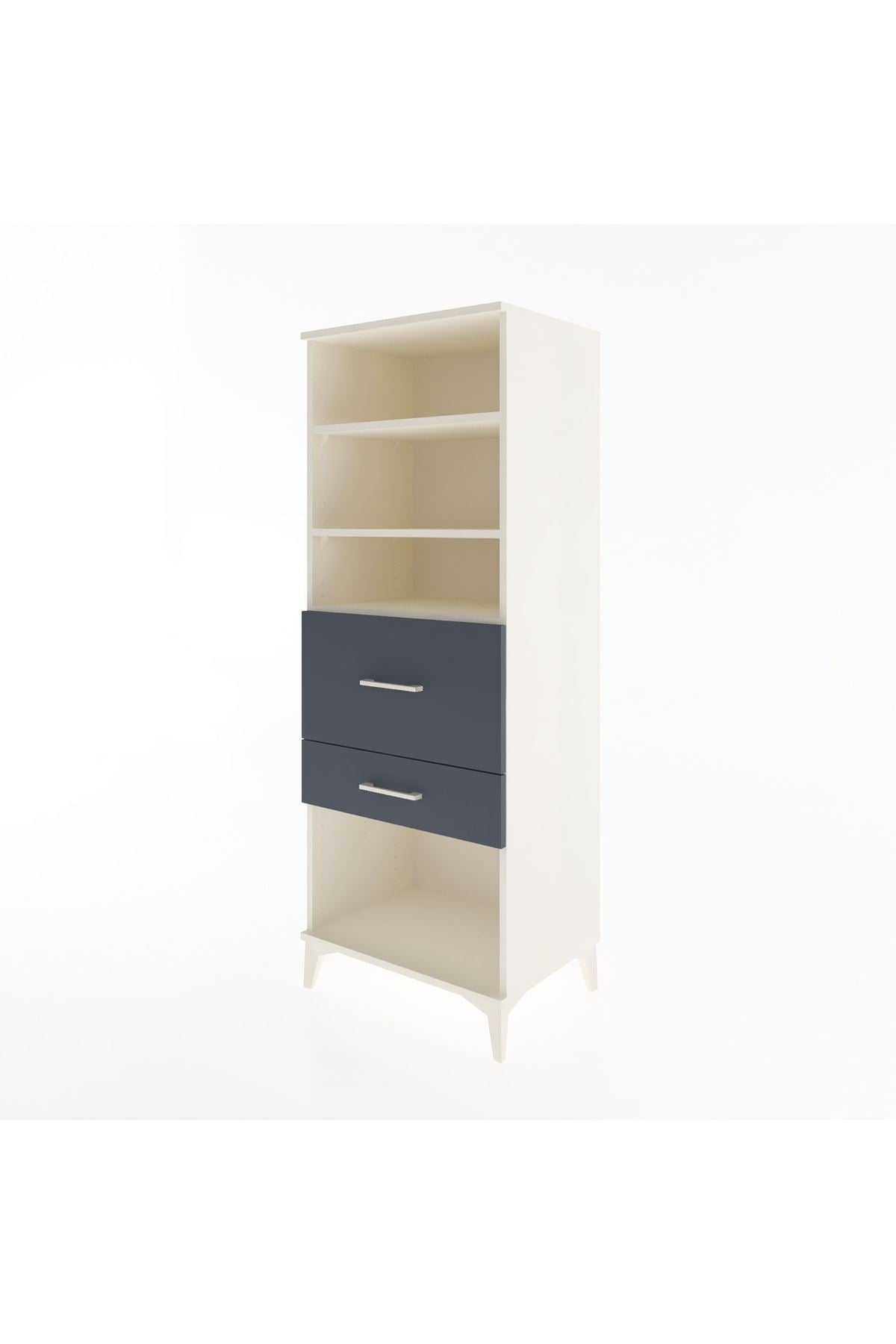 Hyperion Dolap 3 Raflı 2 Çekmeceli 60x44x163 Aytaşı-Antrasit