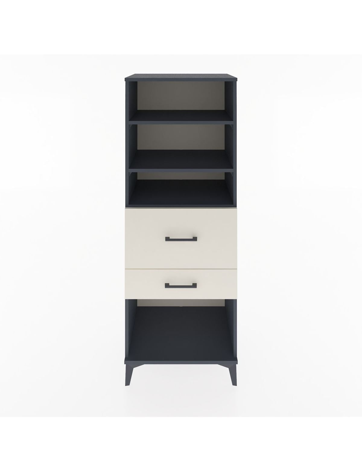 Hyperion Dolap 3 Raflı 2 Çekmeceli 60x44x163 Antrasit-Aytaşı