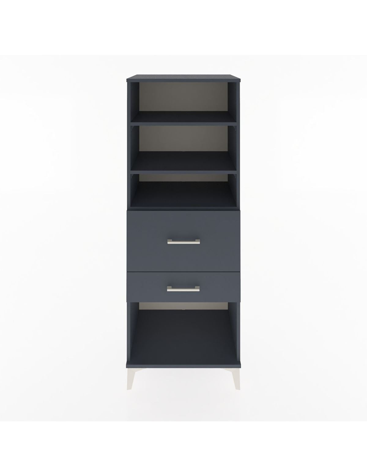 Hyperion Dolap 3 Raflı 2 Çekmeceli 60x44x163 Antrasit-Antrasit