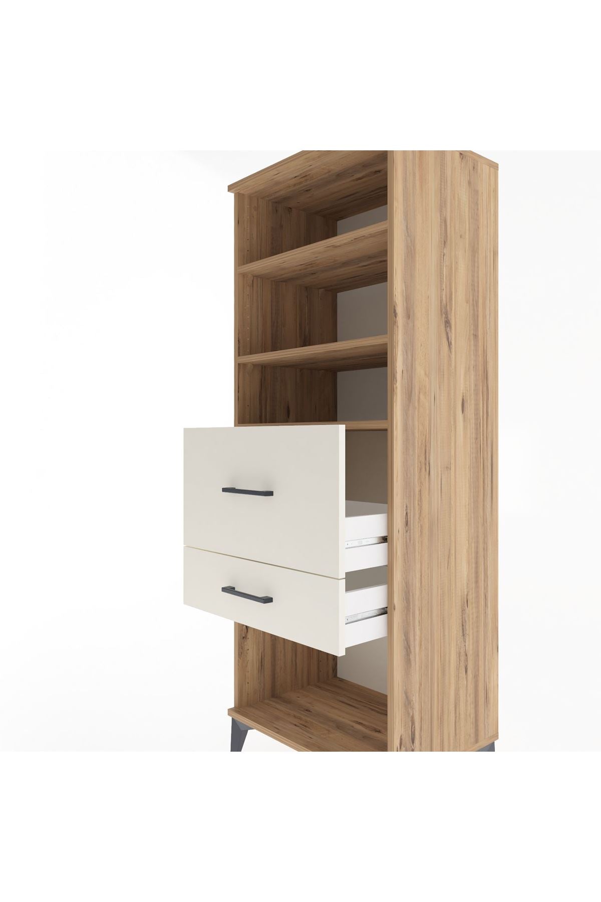 Hyperion Dolap 3 Raflı 2 Çekmeceli 60x44x163 Çam-Aytaşı