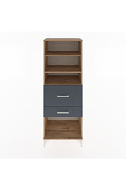 Hyperion Dolap 3 Raflı 2 Çekmeceli 60x44x163 Çam-Antrasit