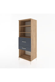 Hyperion Dolap 3 Raflı 2 Çekmeceli 60x44x163 Çam-Antrasit