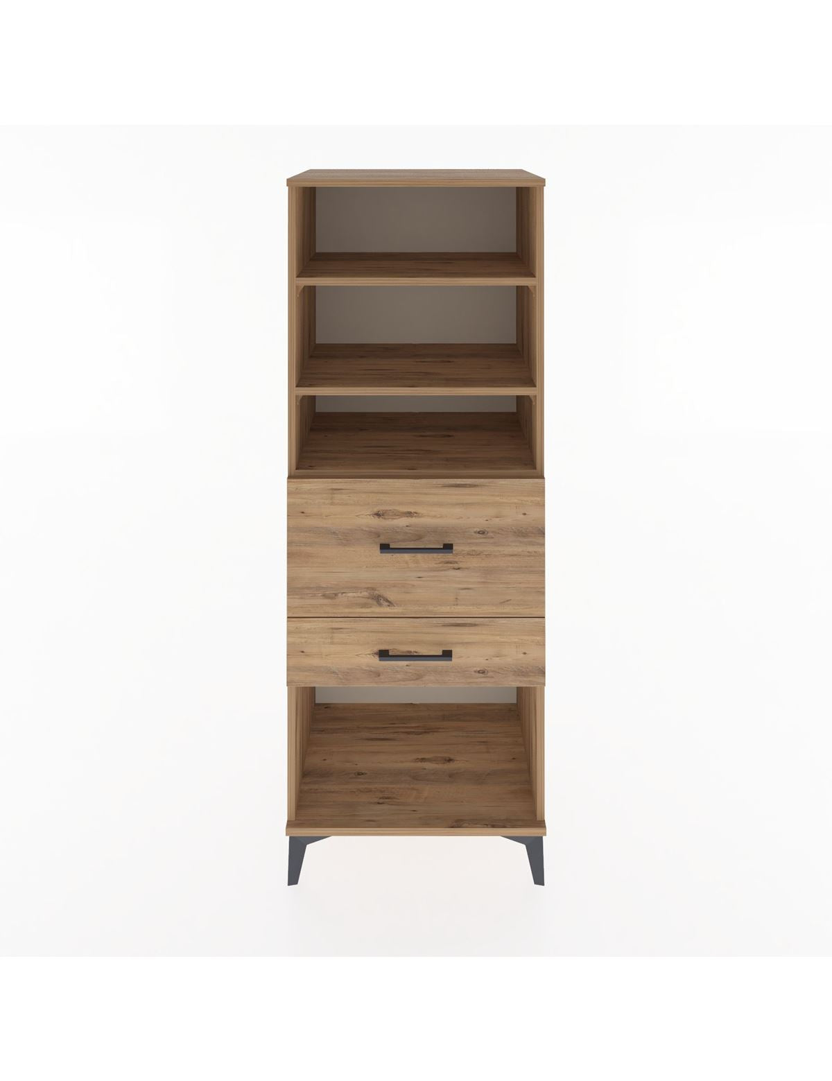 Hyperion Dolap 3 Raflı 2 Çekmeceli 60x44x163 Çam-Çam