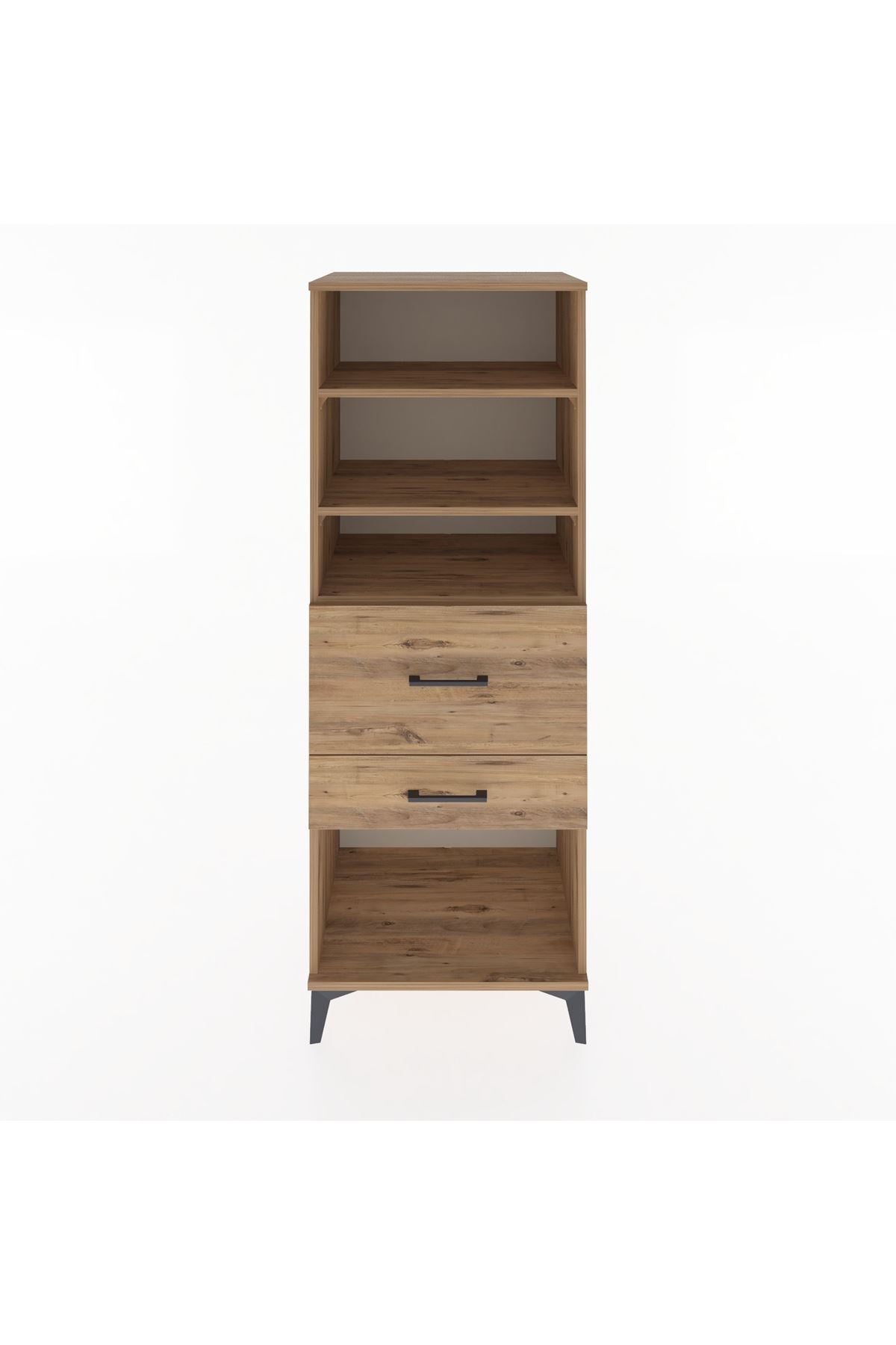 Hyperion Dolap 3 Raflı 2 Çekmeceli 60x44x163 Çam-Çam