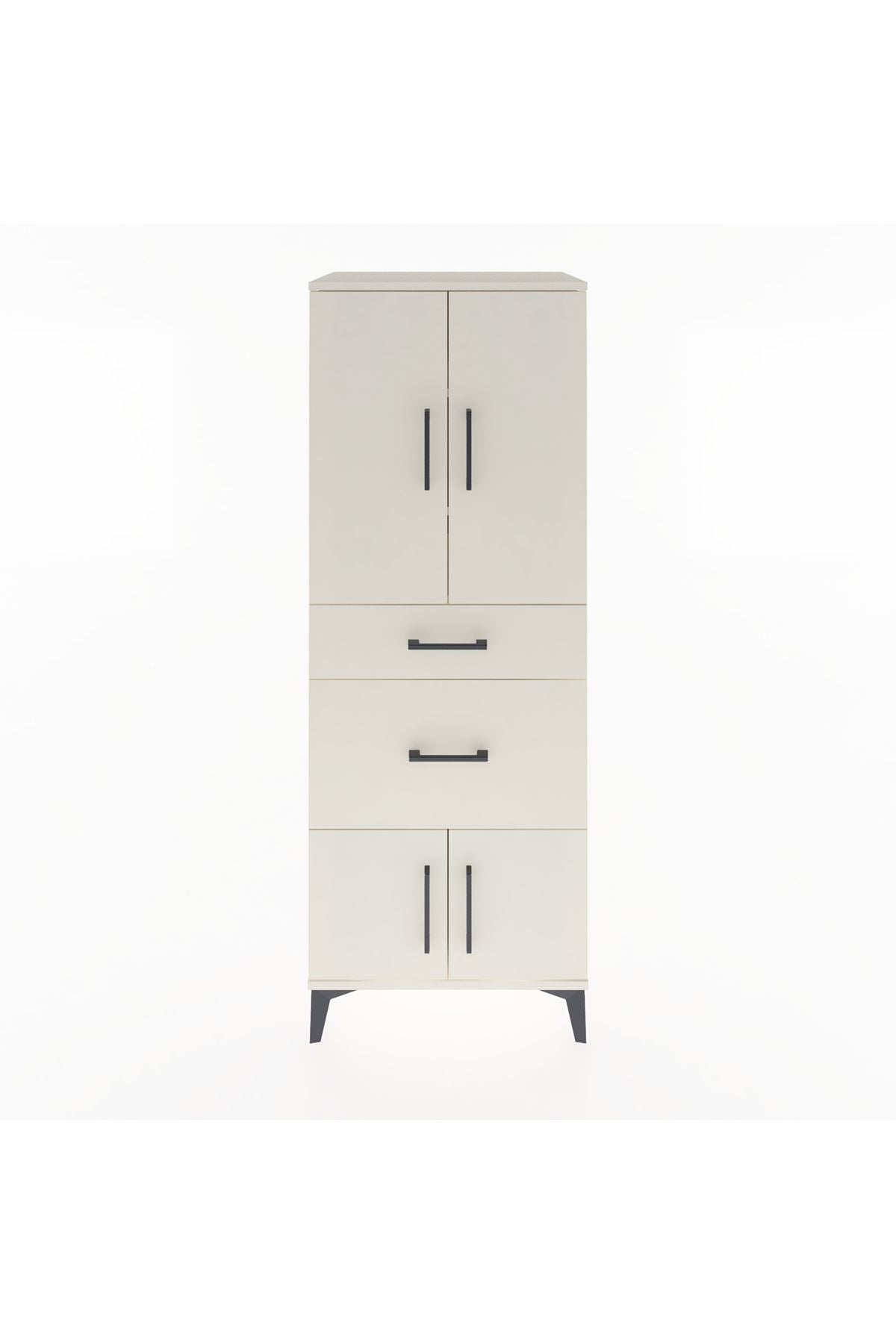 Hyperion Dolap 3 Raflı 2 Çekmeceli 4 Kapaklı 60x44x163 Aytaşı-Aytaşı