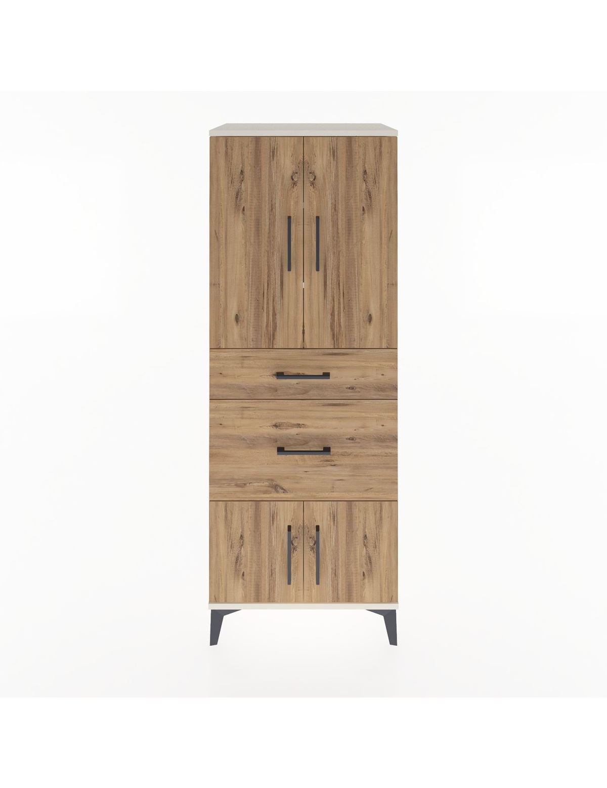 Hyperion Dolap 3 Raflı 2 Çekmeceli 4 Kapaklı 60x44x163 Aytaşı-Çam