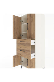 Hyperion Dolap 3 Raflı 2 Çekmeceli 4 Kapaklı 60x44x163 Aytaşı-Çam