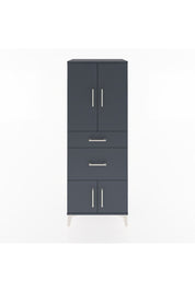 Hyperion Dolap 3 Raflı 2 Çekmeceli 4 Kapaklı 60x44x163 Antrasit-Antrasit