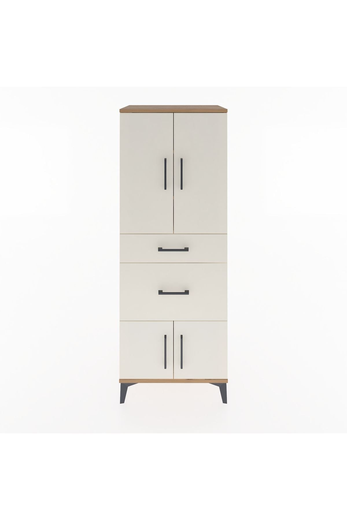 Hyperion Dolap 3 Raflı 2 Çekmeceli 4 Kapaklı 60x44x163 Çam-Aytaşı