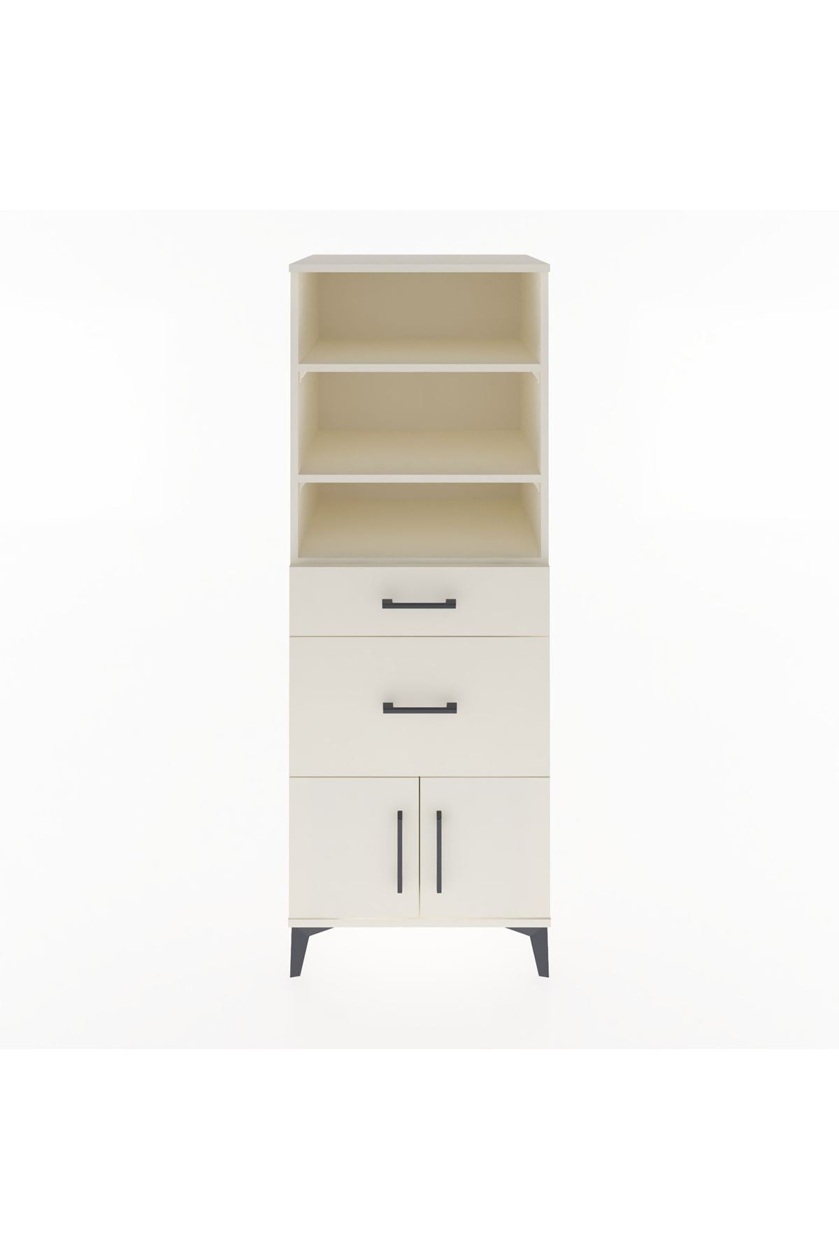 Hyperion Dolap 3 Raflı 2 Çekmeceli 2 Kapaklı 60x44x163 Aytaşı-Aytaşı