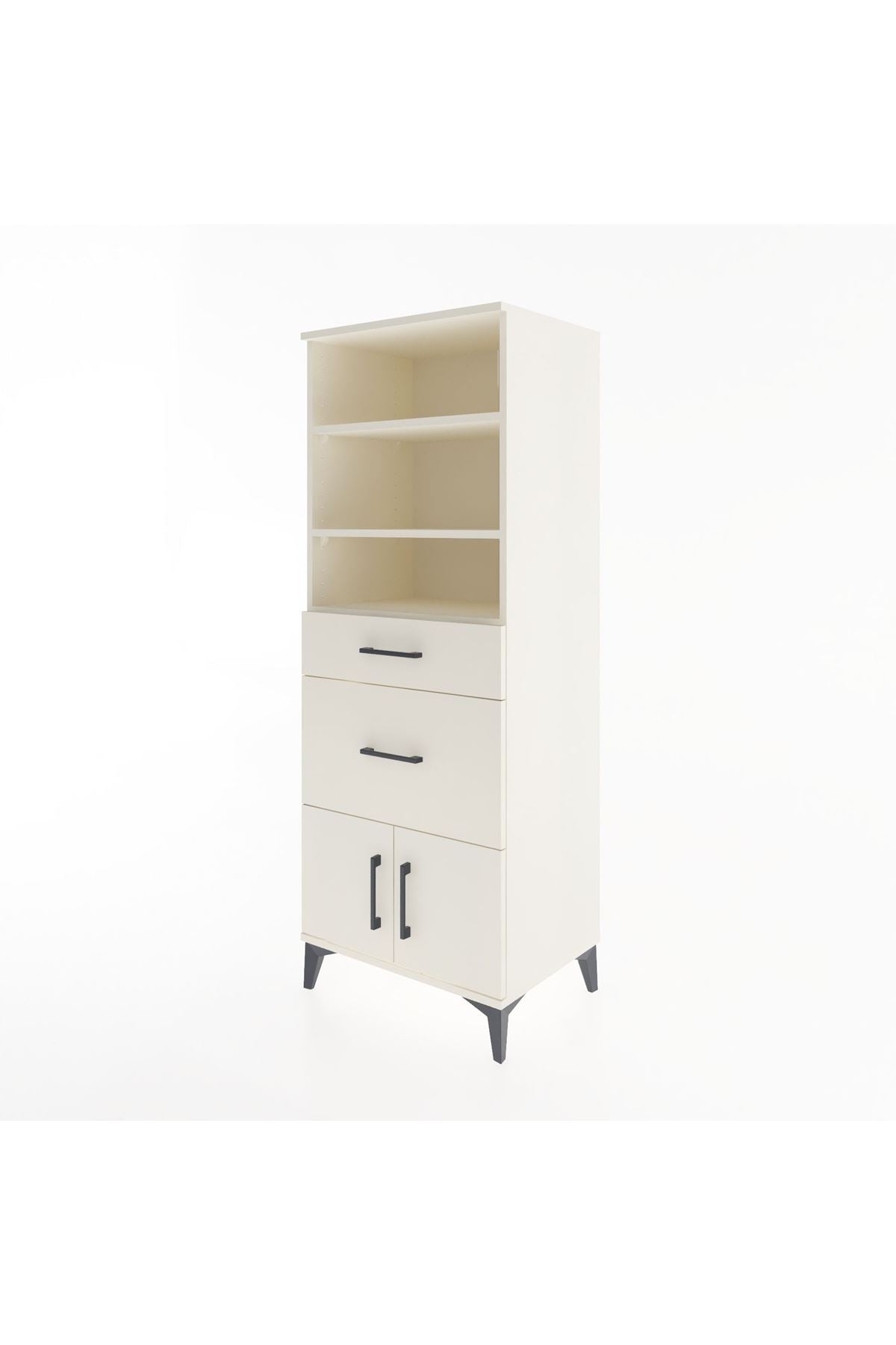 Hyperion Dolap 3 Raflı 2 Çekmeceli 2 Kapaklı 60x44x163 Aytaşı-Aytaşı